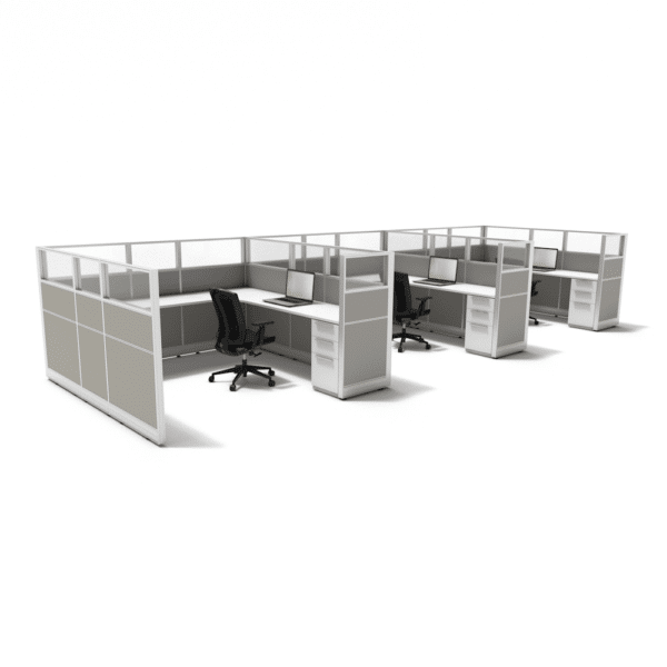 8'x8' 53" High Run of Cubicles