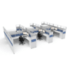 8’x8′ 65″ High Blue 6 pack