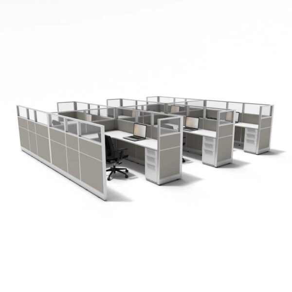 6'x8' 53" High Pack of Cubicles