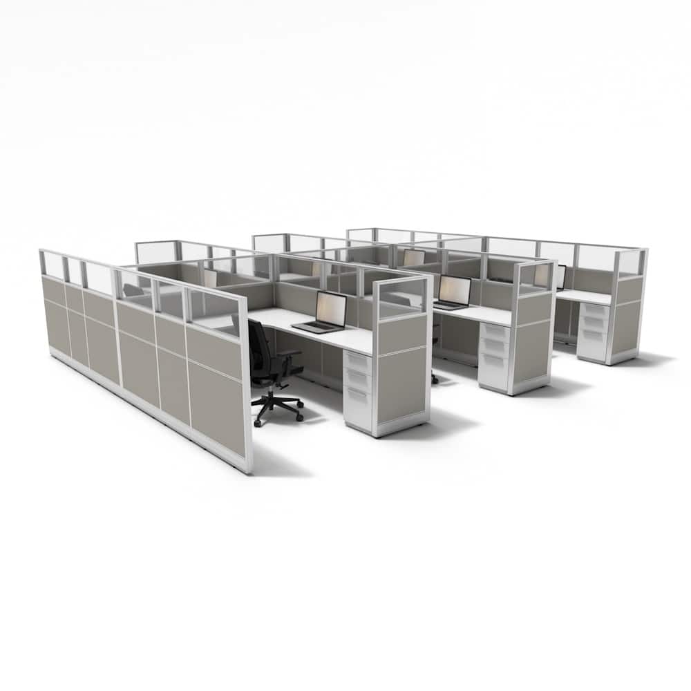 6'x8' 53" High Pack of Cubicles
