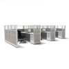 6'x8' 53" High Run of Cubicles