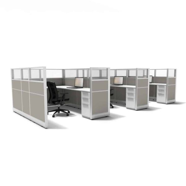 6'x8' 53" High Run of Cubicles