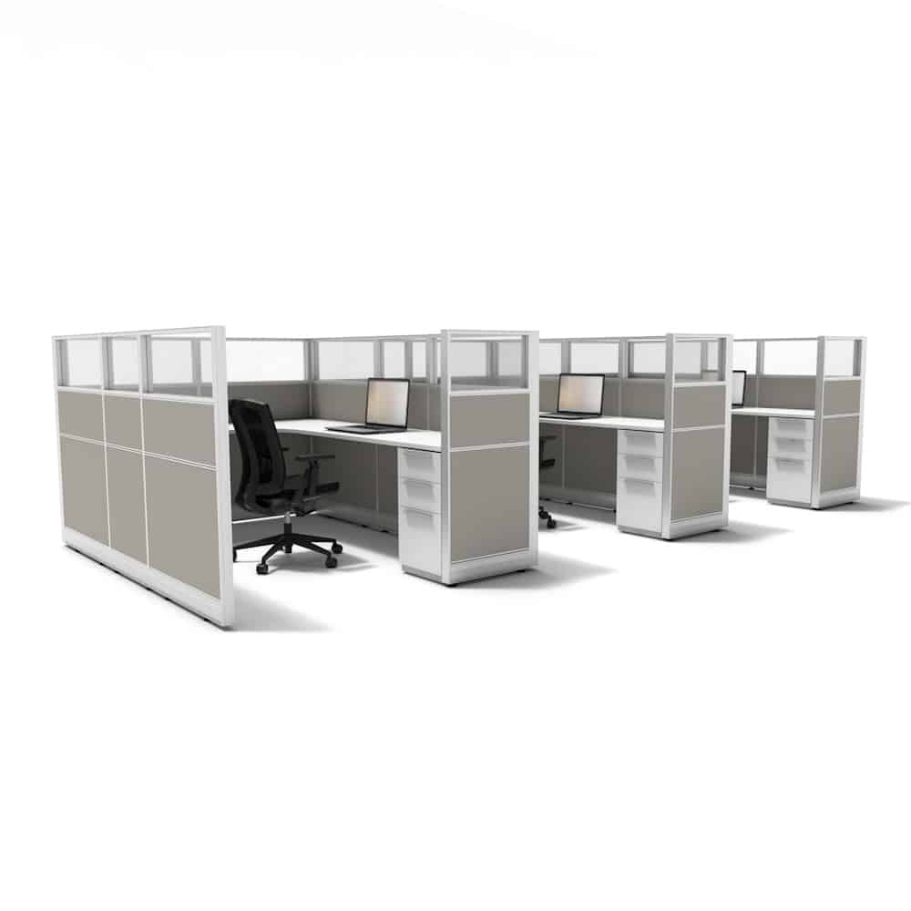 6'x8' 53" High Run of Cubicles