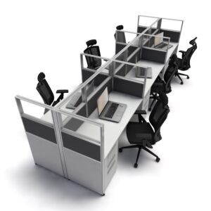 Sunline Signature Office Cubicle:<br class="no-br-single"> 5'x2' - 53" High Cluster