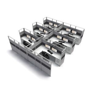 Sunline Signature Office Cubicle: <br class="no-br-single">6&prime;x8&prime; - 65&Prime; High Cluster