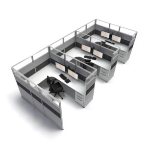 Sunline Signature Office Cubicle: <br class="no-br-single">6&prime;x8&prime; - 65&Prime; High Straight Run