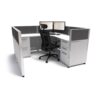 office cubicle 6x6 41 high grey base charcoal accent