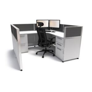 office cubicle 6x6 41 high grey base charcoal accent