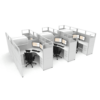 6’x6′ 65″ High Light Gray Accent 6 pack