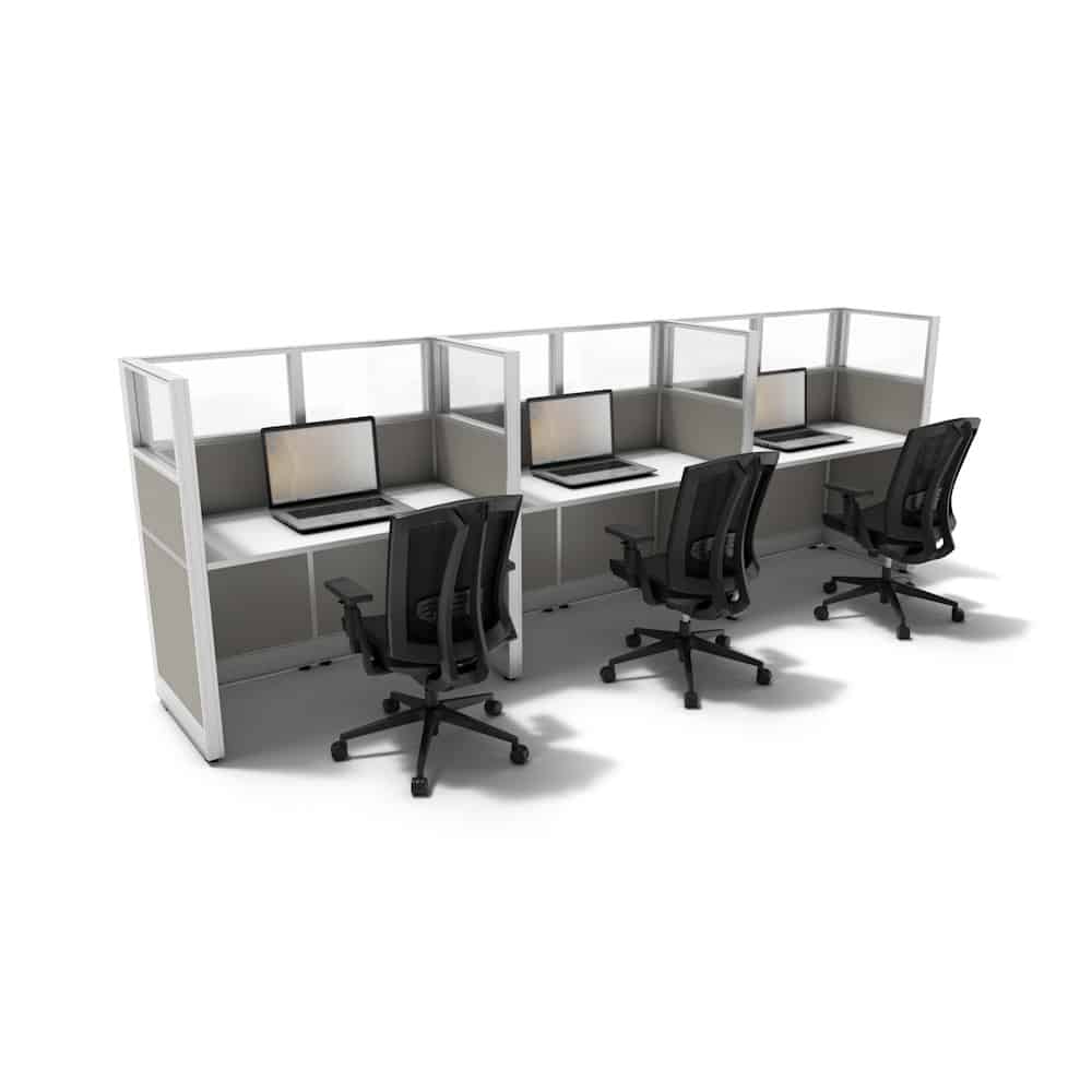 4'x2' 53" High Run of Cubicles