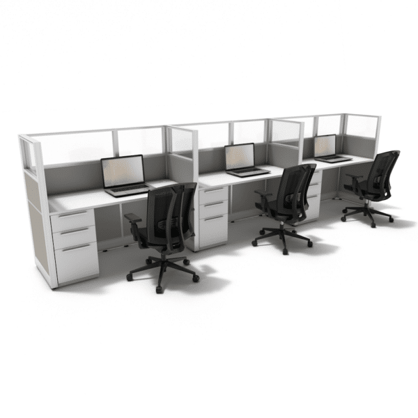 5'x2' 53" High Run of Cubicles