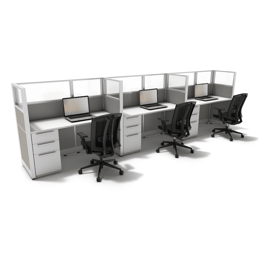 5'x2' 53" High Run of Cubicles