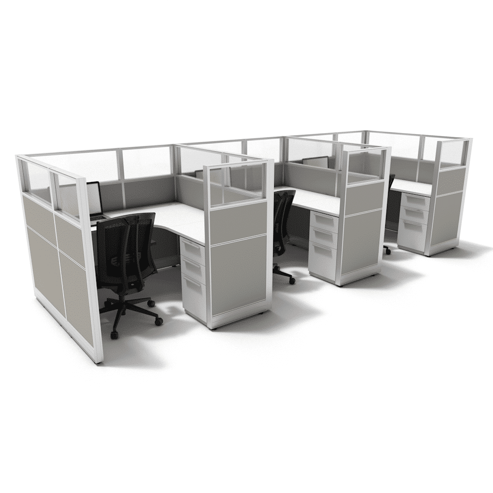 5'x5' 53" High Run of Cubicles