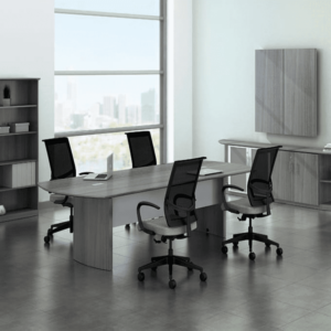 Industrial Gray Conference Table