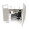 office cubicle with high walls