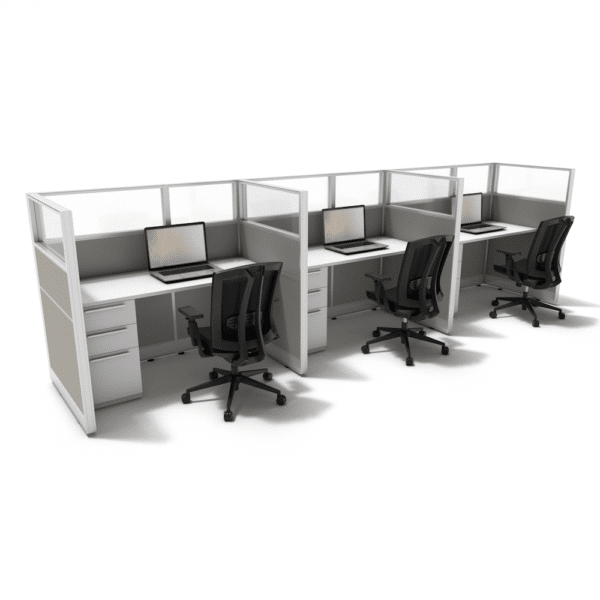 5'x3' 53" High Run of Cubicles