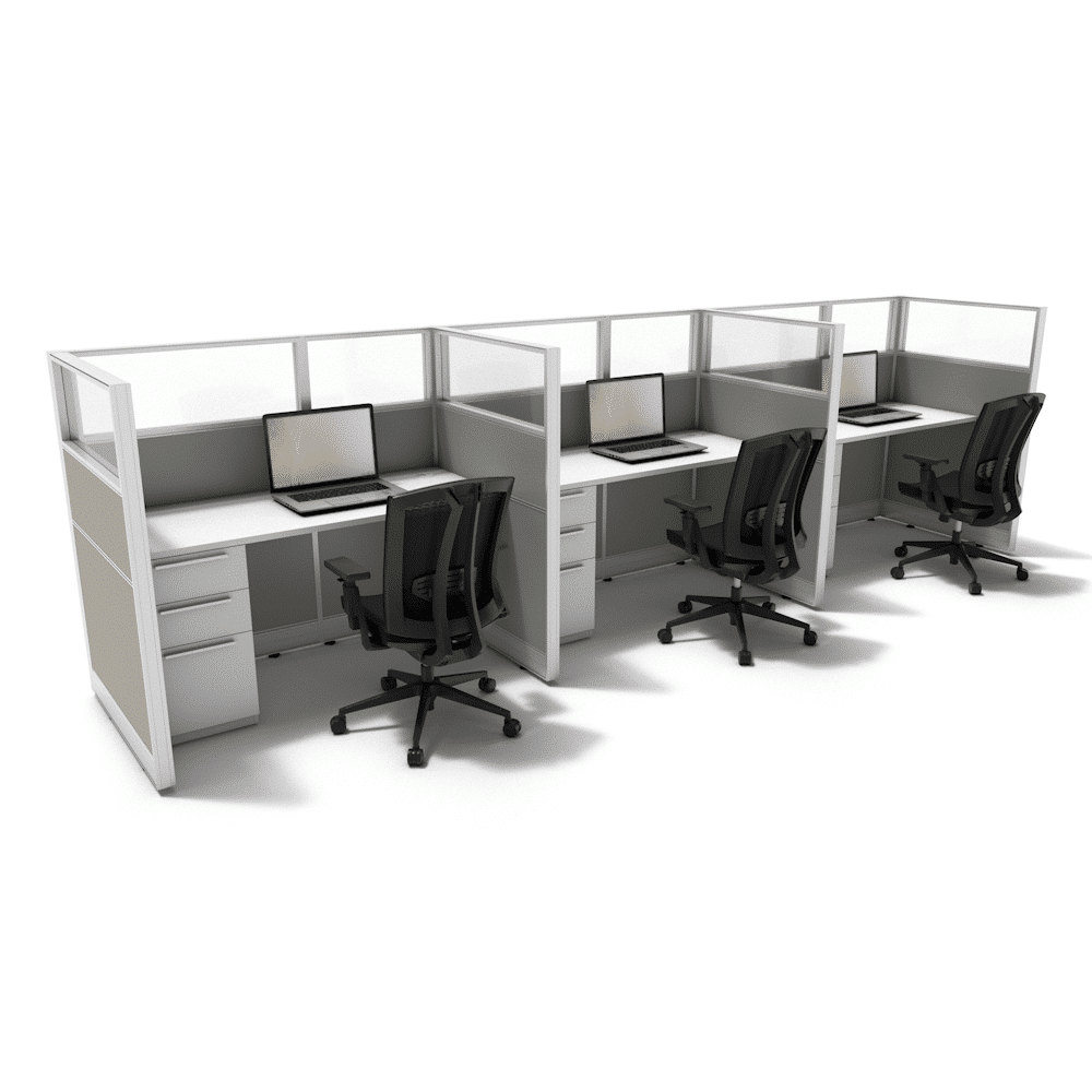5'x3' 53" High Run of Cubicles
