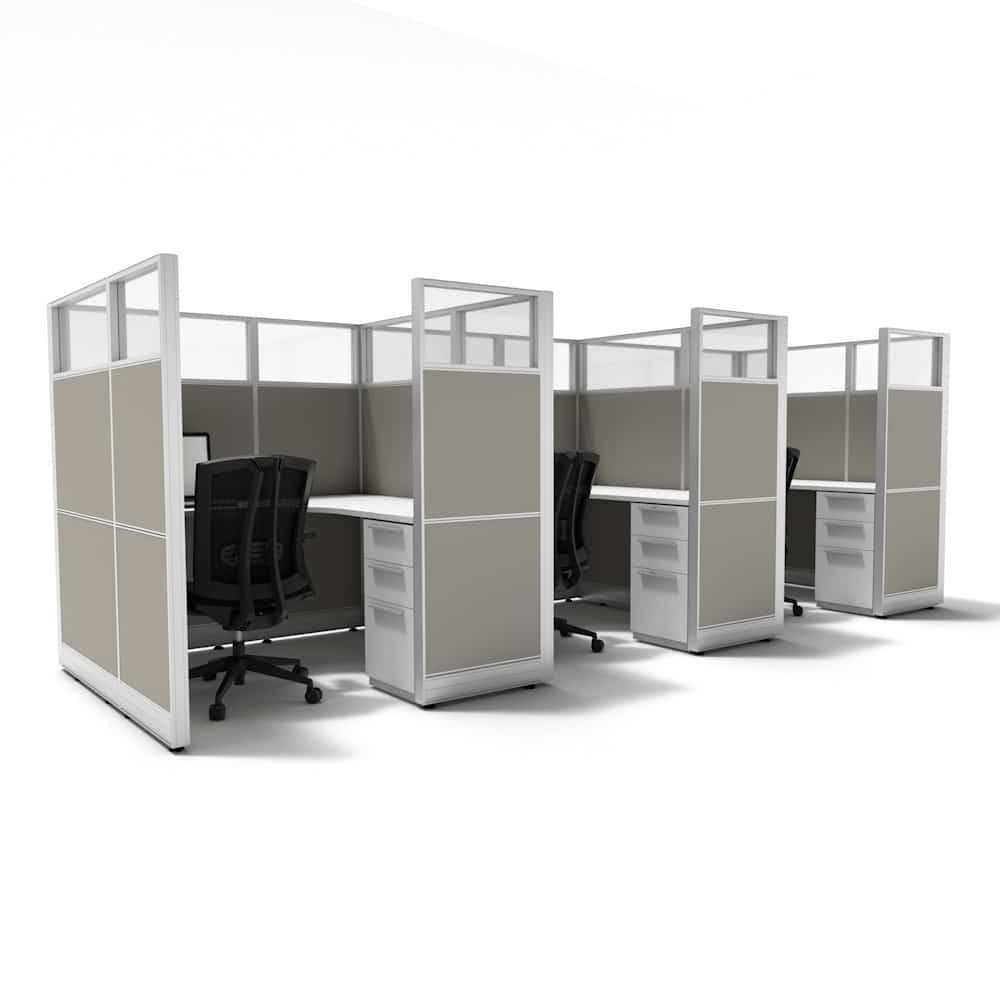 5'x5' 65" High Run of Cubicles