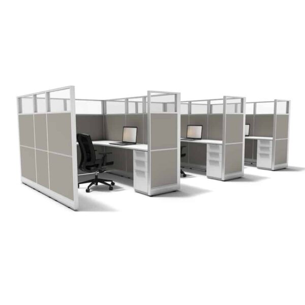 6'x8' 65" High Run of Cubicles