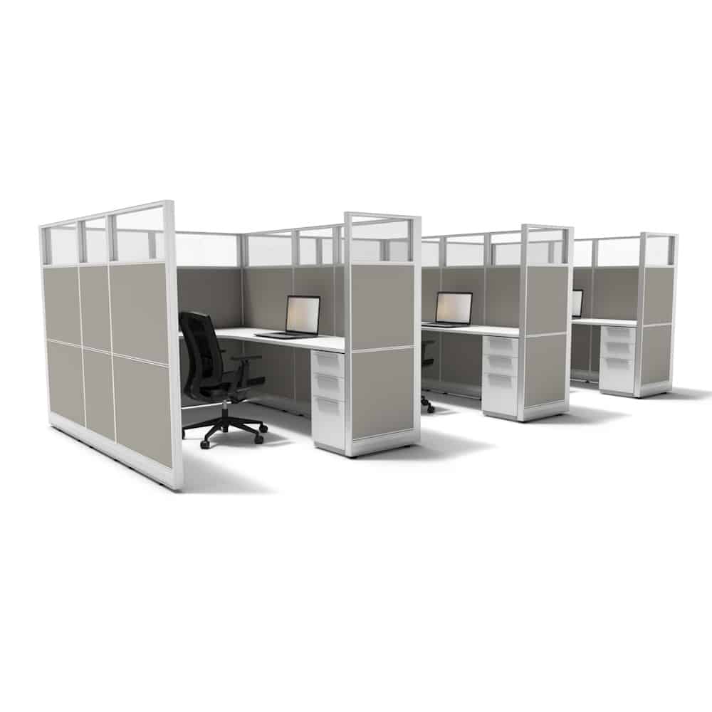6'x8' 65" High Run of Cubicles