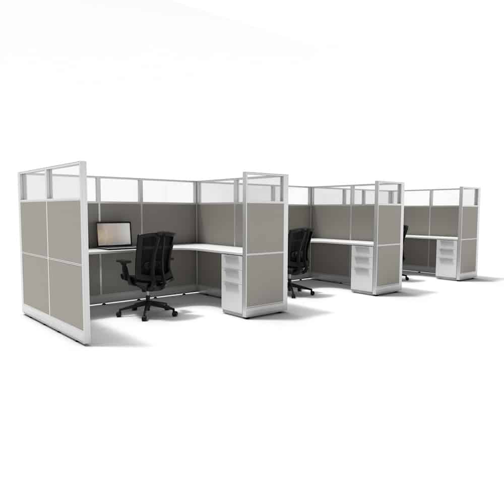 8'x6' 65" High Run of Cubicles