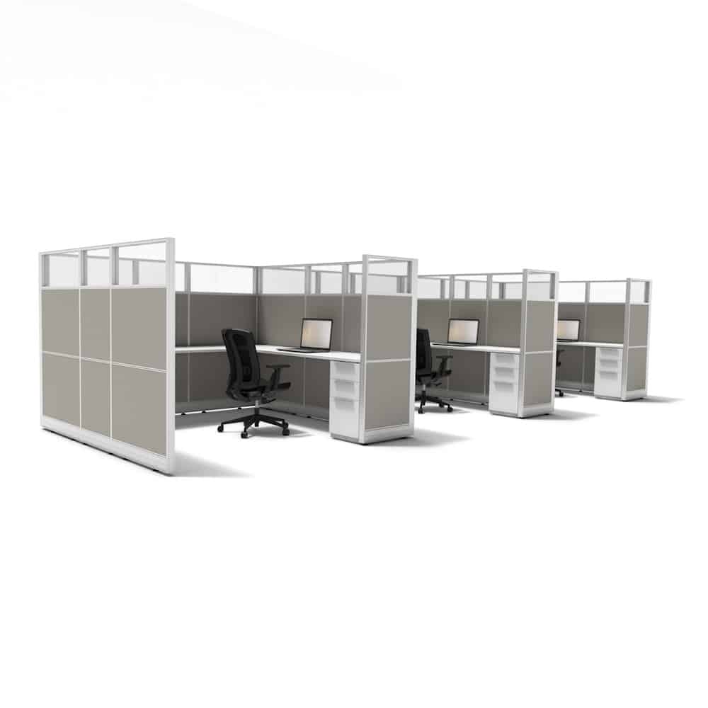 8'x8' 65" High Run of Cubicles