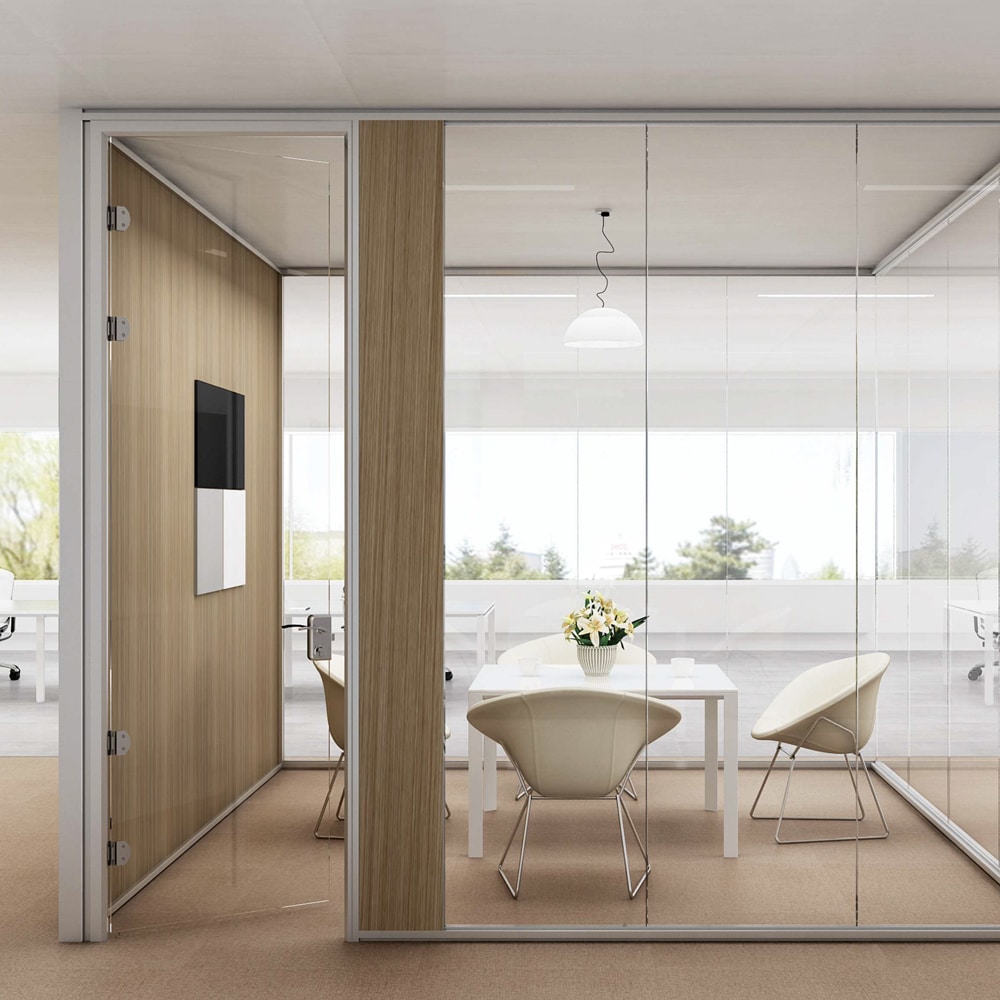 frameless glass walls for commercial office space