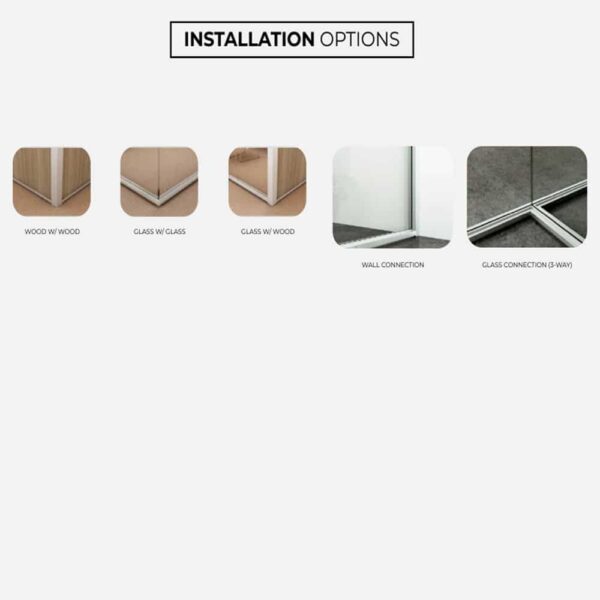 Sunline Synergy 500 Glass High Wall Installation Options