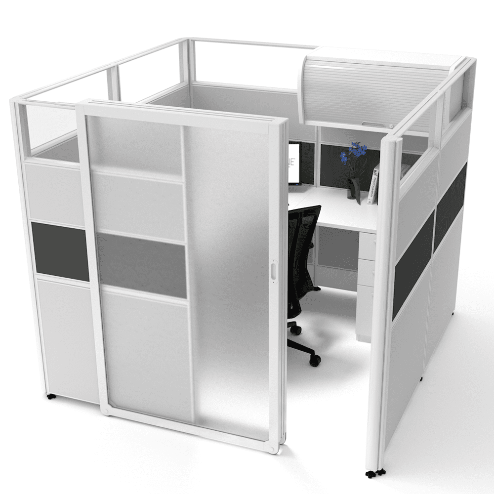 Shop 6'x6' 65-Inch High Sunline Sliding Cubicles With Sliding Door