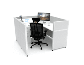 Light Gray Sunline Signature Cubicle 5'x5' 41" High