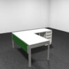 Work Wall L Shape desk in Green