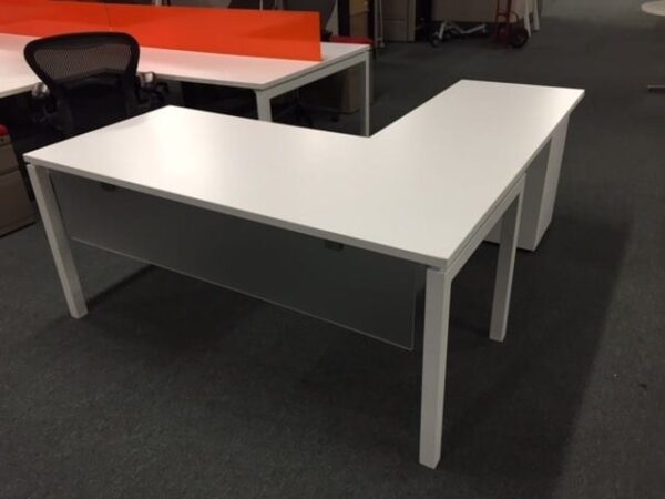 modern white office desk