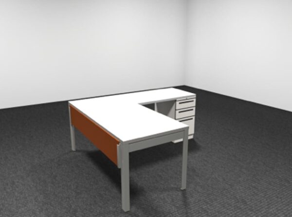 Work Wall L Shape desk in Orange