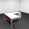 Work Wall L Shape desk in Red