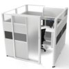 Sunline Cubicle with Frosted Sliding Door
