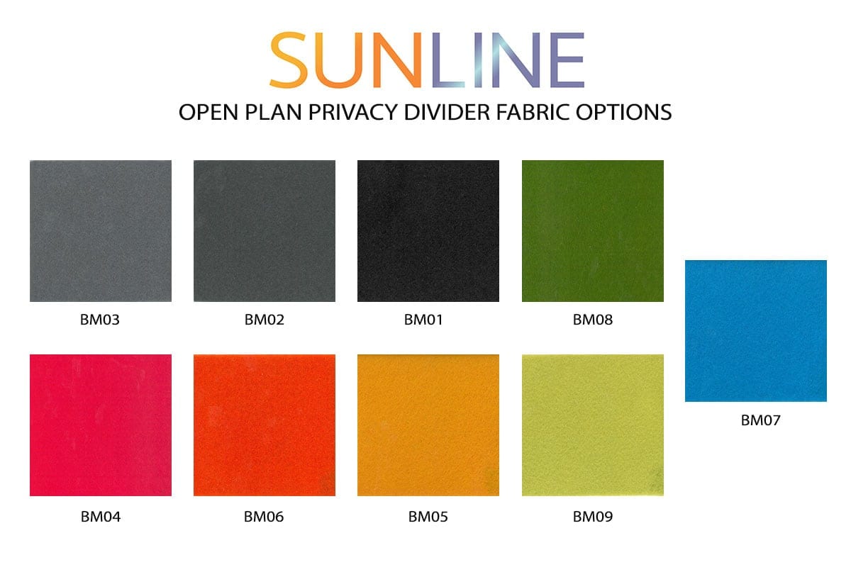 Sunline Open Plan Fabric Options