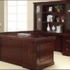 Tiburon Cherry U-Shape Straight Front Desk