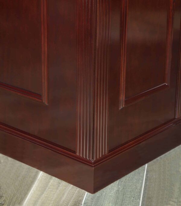 Tiburon Cherry U-Shape Straight Front Desk