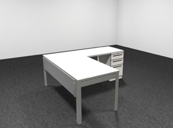 Work Wall L Shape desk in White