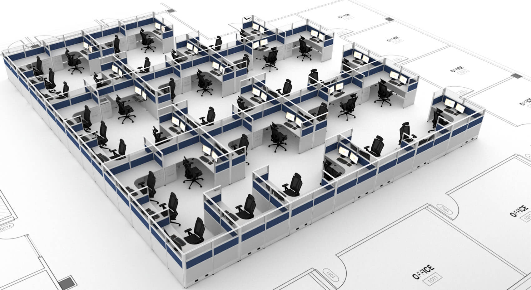 office cubicle layout