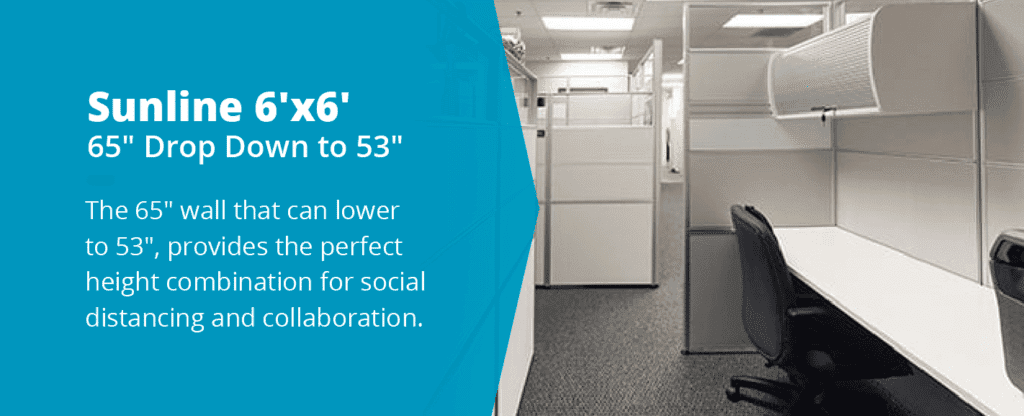 Sunline Signature 6'x6' — 65" High Cubicle With Sliding Door