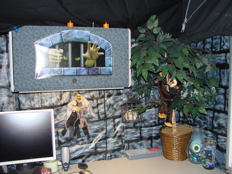 Image result for dungeon looking halloween cubicles