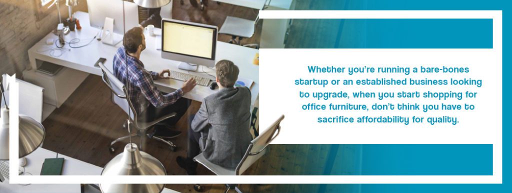 The cost of new office furniture