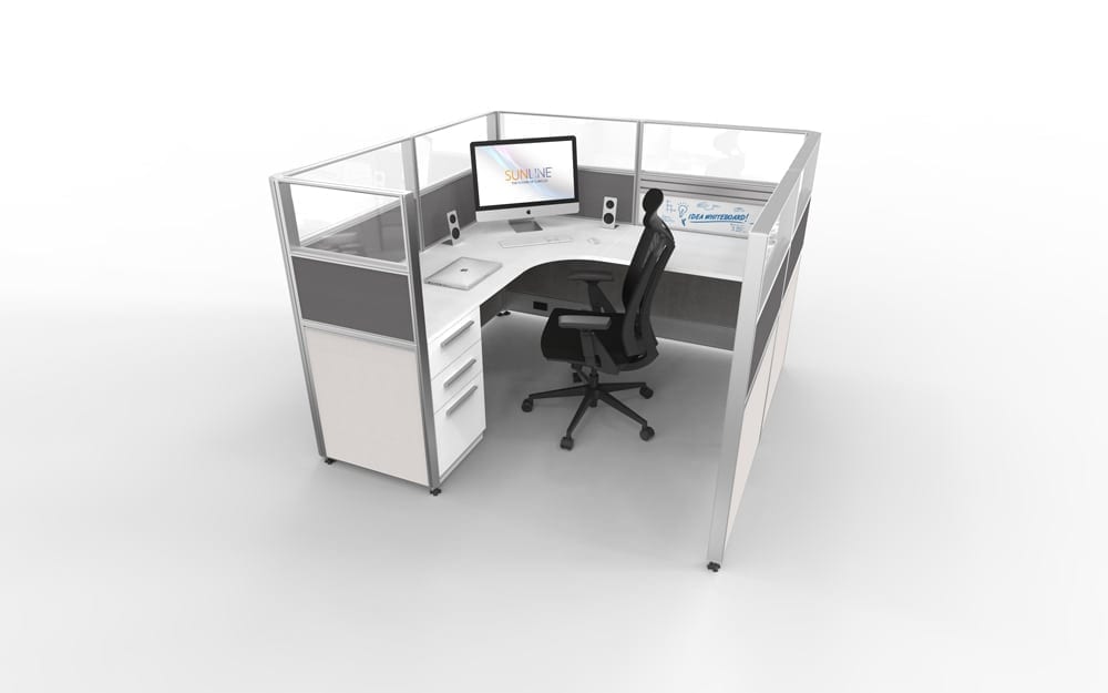 Charcoal Sunline Cubicles 53 High 6x6