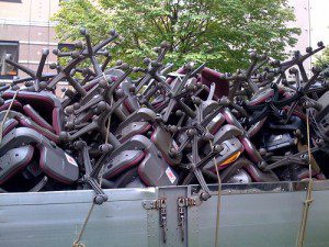 If you have piles of old office furniture in need of a new home, consider using a junk hauler to save yourself some logistical headaches.