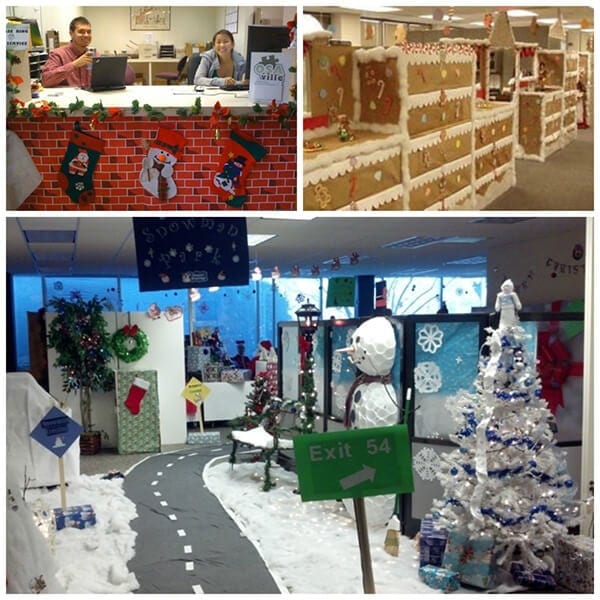 Minneapolis Woman Transforms Her Cubicle Into a Christmas Log