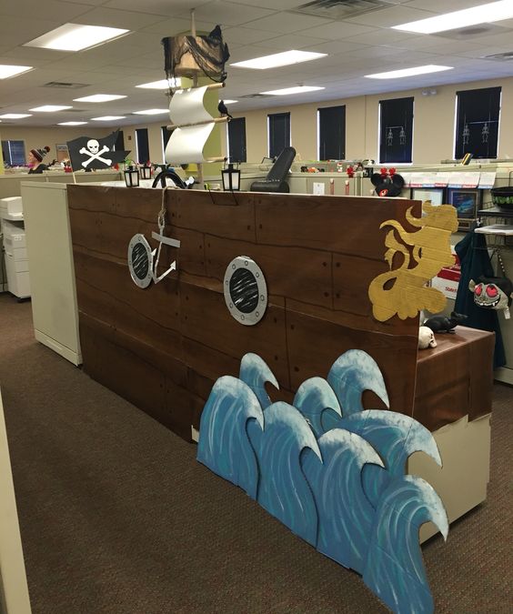 Image result for pirate cubicle halloween