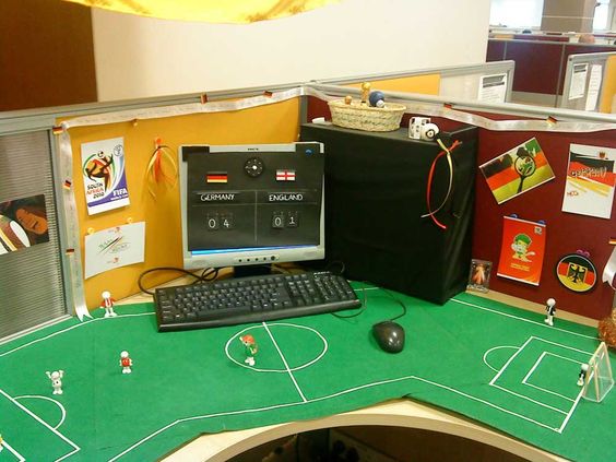 Image result for football cubicle halloween decorations