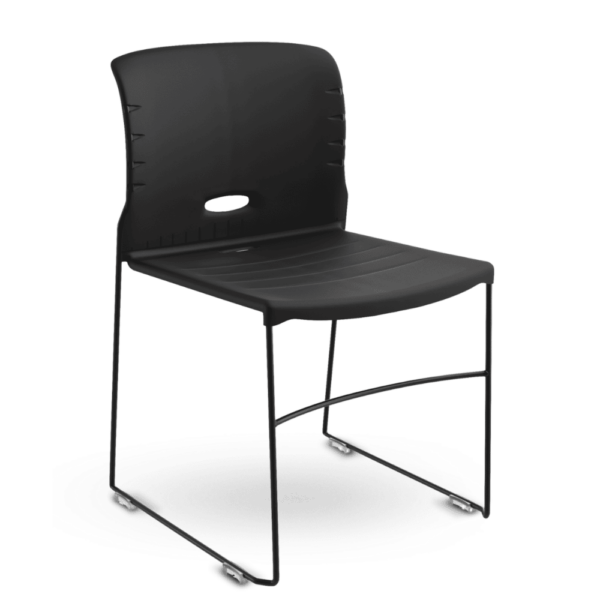 Konnekt Stacking Chair - Black (Compel)