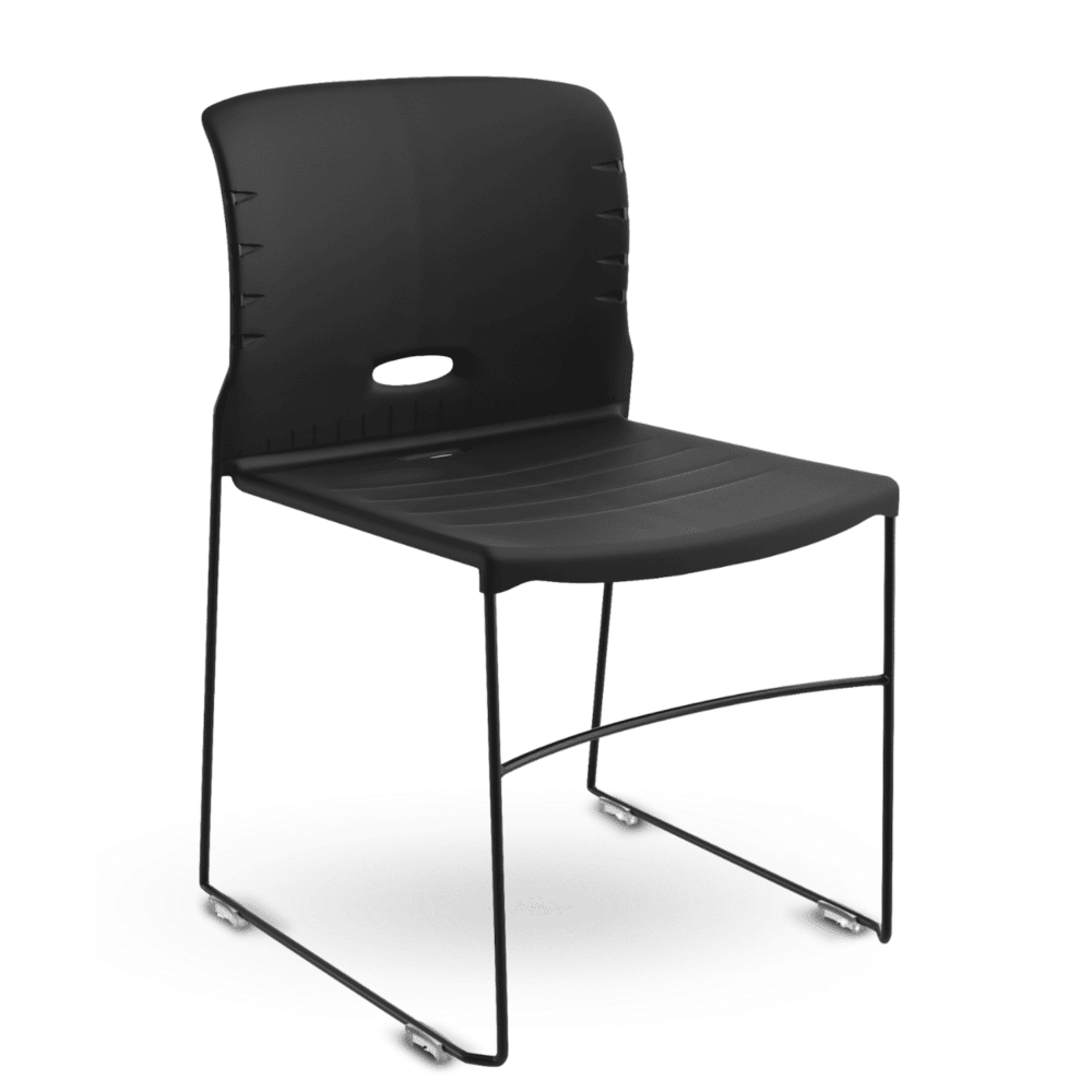 Konnekt Stacking Chair - Black (Compel)